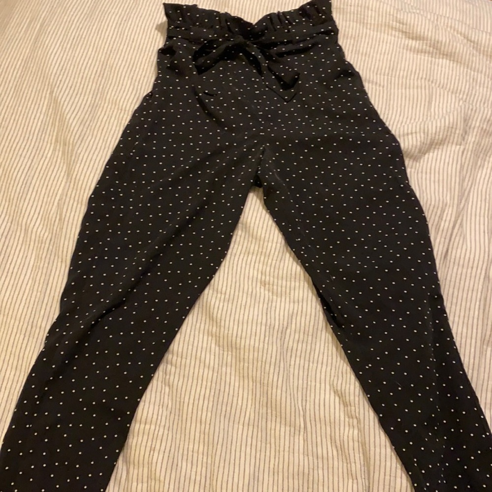 HIGH WAIST PAPERBAG SKINNY DRESS PANTS